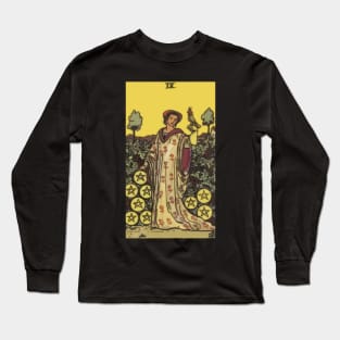 Tarot Card = Nine of Pentacles Long Sleeve T-Shirt